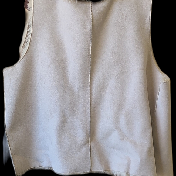LOFT Plus Faux Suede & Fur Vest Reversible Waterfall 20 - Picture 2 of 5